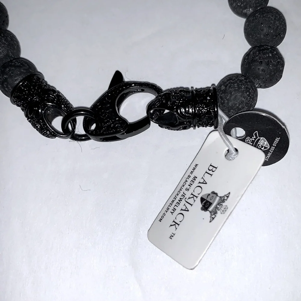 BLACKJACK Mens Bracelet - BJS16BLV - NWT - Picture 3 of 4